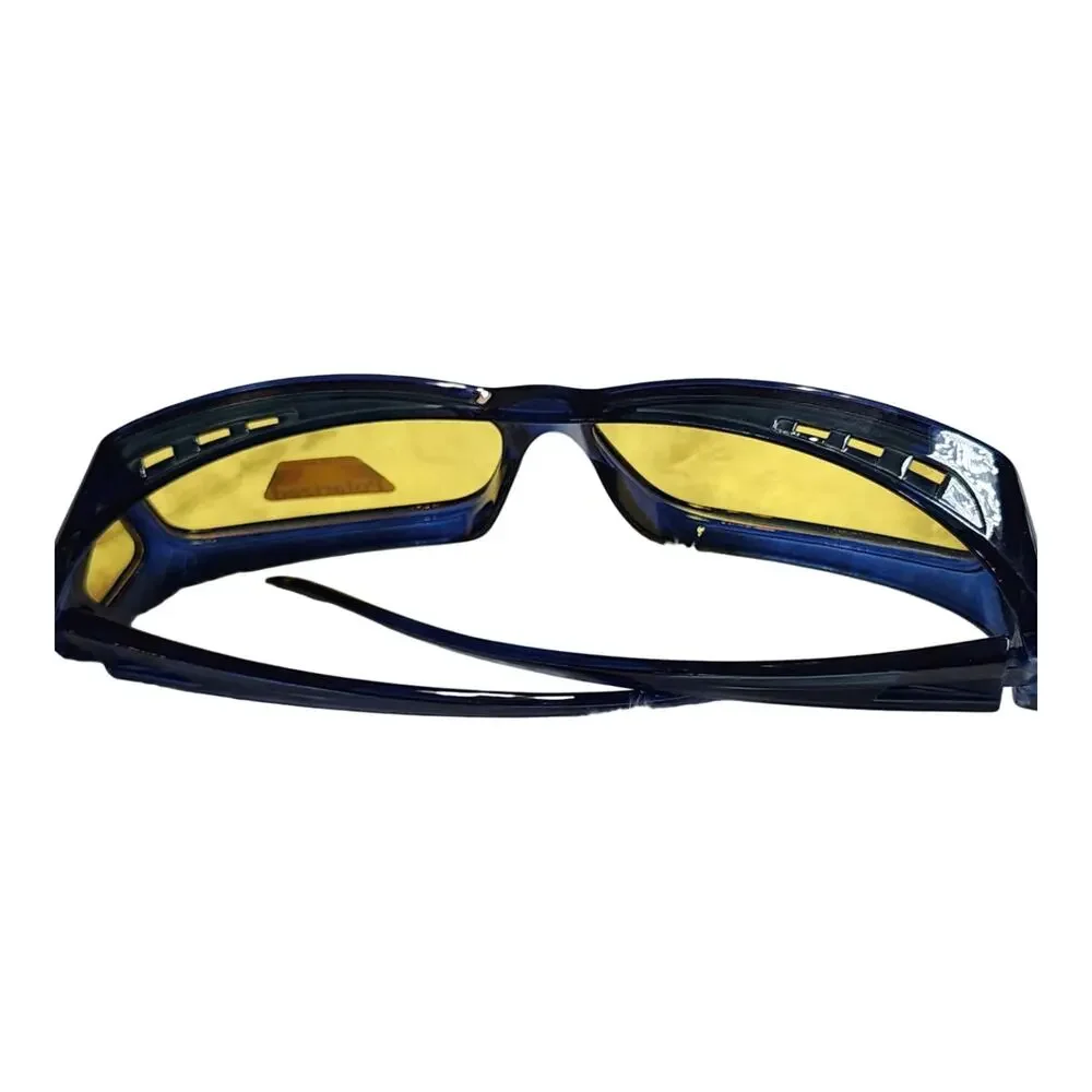 FIMOSON Night Driving Glasses HD Polarized Yellow Lens Fit Over Sunglasses